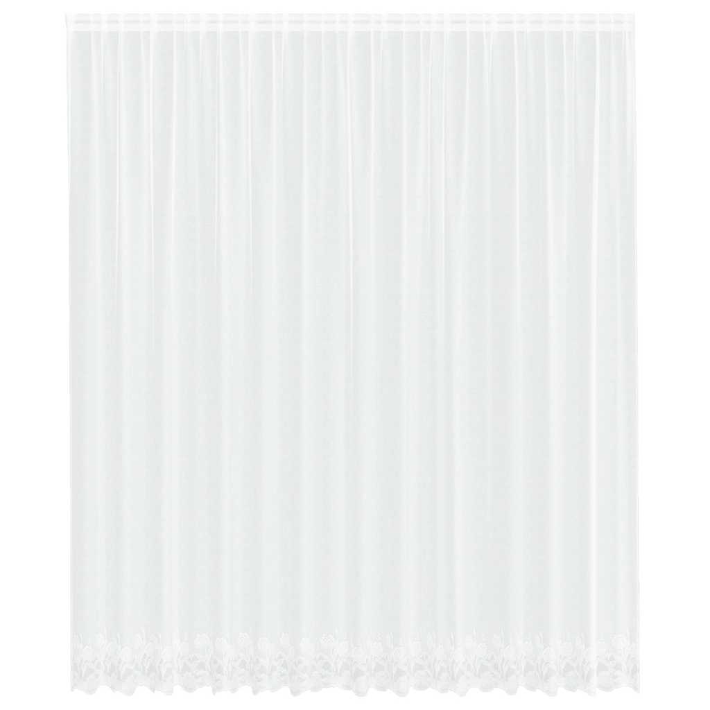 Vorhänge mit Vorhängen Floral Weiß 400 x 280 cm Polyester