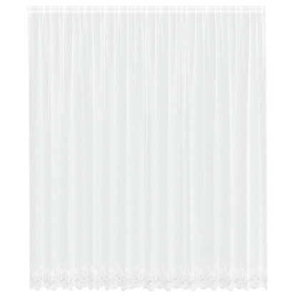 Vorhänge mit Vorhängen Floral Weiß 400 x 280 cm Polyester