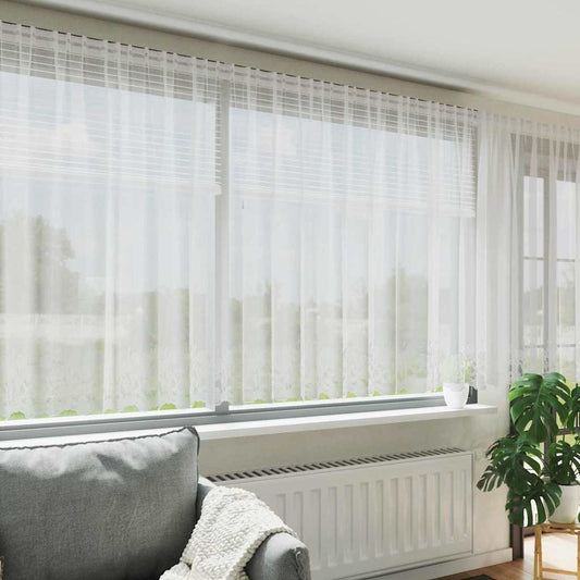 Vorhänge mit Vorhängen Floral Weiß Polyester