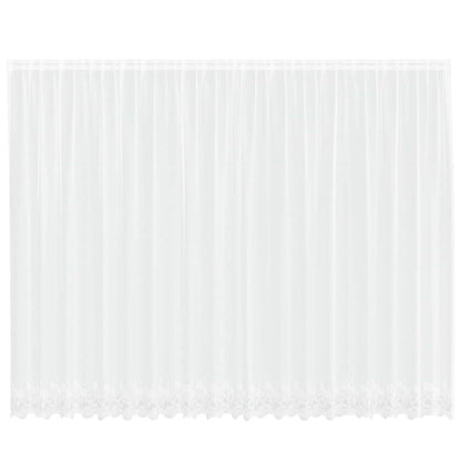 Vorhänge mit Vorhängen Floral Weiß 500 x 245 cm Polyester