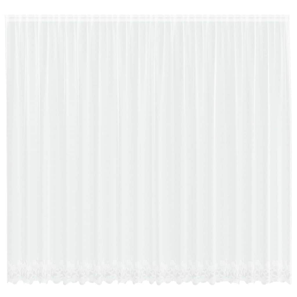 Vorhänge mit Vorhängen Floral Weiß 500 x 280 cm Polyester