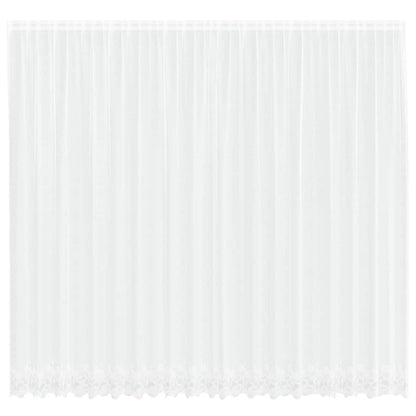 Vorhänge mit Vorhängen Floral Weiß 500 x 280 cm Polyester