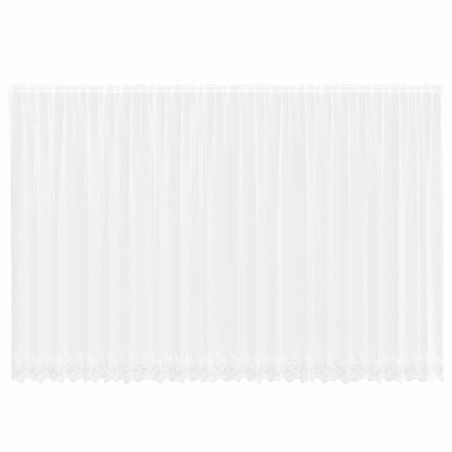 Vorhänge mit Vorhängen Floral Weiß 600 x 240 cm Polyester