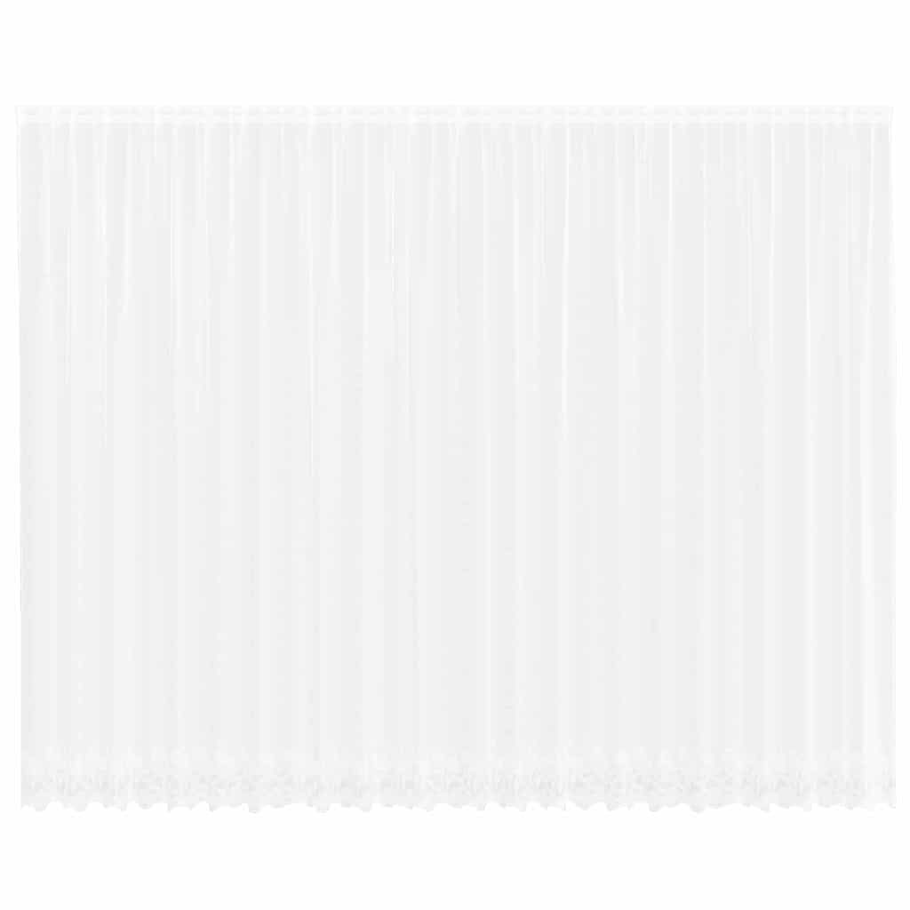 Vorhänge mit Vorhängen Floral Weiß 600 x 260 cm Polyester