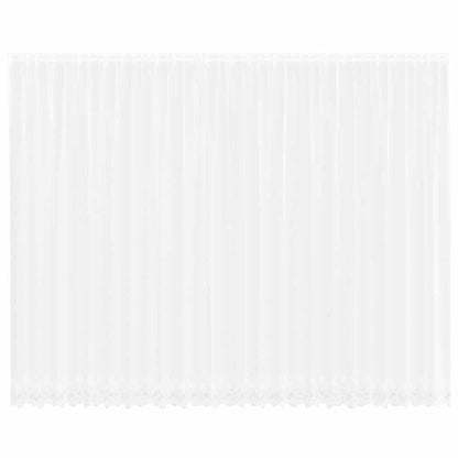 Vorhänge mit Vorhängen Floral Weiß 600 x 260 cm Polyester