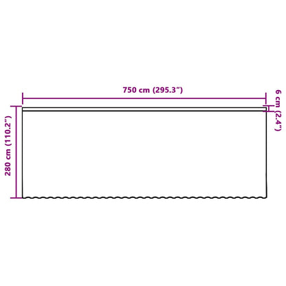 Vorhänge mit Vorhängen Weiß 750 x 280 cm Polyester