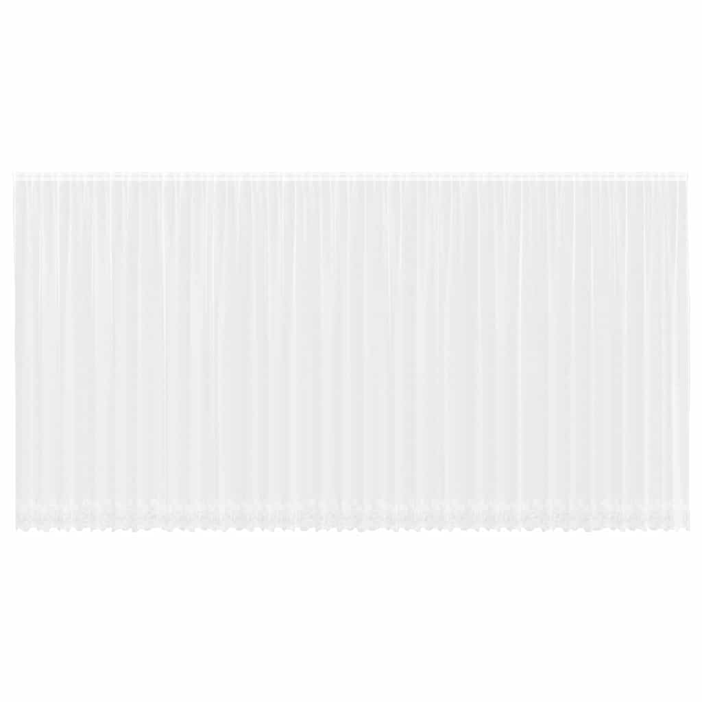 Vorhänge mit Vorhängen Floral Weiß 900 x 280 cm Polyester
