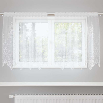 Vorhänge mit Vorhängen Floral Weiß 150 x 100 cm Polyester