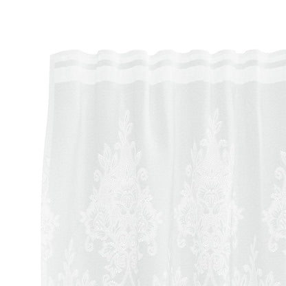 Vorhänge mit Vorhängen Floral Weiß 150 x 140 cm Polyester