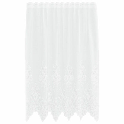 Vorhänge mit Vorhängen Floral Weiß 150 x 140 cm Polyester