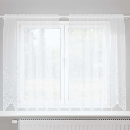 Vorhänge mit Vorhängen Floral Weiß 150 x 180 cm Polyester