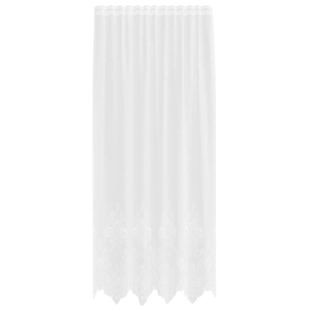 Vorhänge mit Vorhängen Floral Weiß 150 x 240 cm Polyester