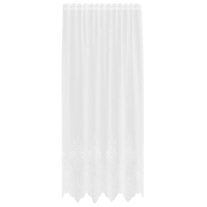Vorhänge mit Vorhängen Floral Weiß 150 x 240 cm Polyester