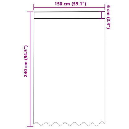 Vorhänge mit Vorhängen Weiß 150x240cm Polyester