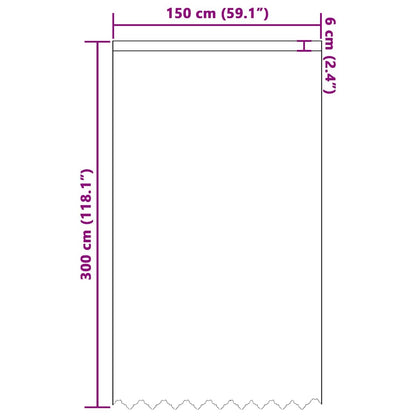 Vorhänge mit Vorhängen Weiß 150 x 300 cm Polyester