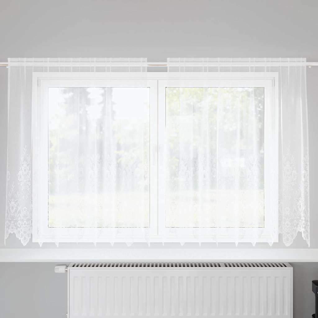 Vorhänge mit Vorhängen Weiß 200 x 140 cm Polyester