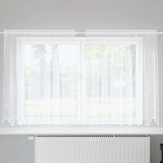 Vorhänge mit Vorhängen Weiß 200 x 140 cm Polyester
