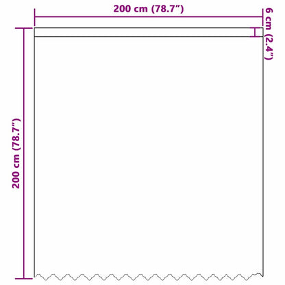 Vorhänge mit Vorhängen Floral Weiß 200 x 200 cm Polyester