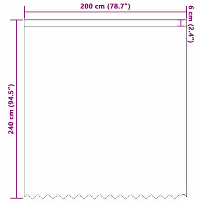 Vorhänge mit Vorhängen Floral Weiß 200 x 240 cm Polyester