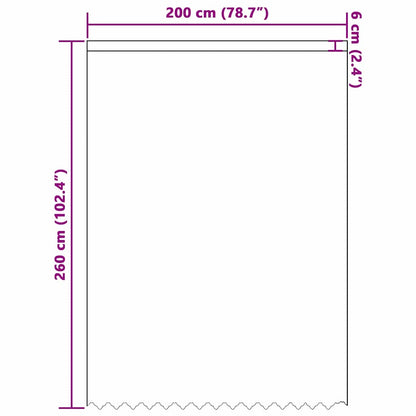 Vorhänge mit Vorhängen Sonstiges Weiß 200 x 245 cm Polyester