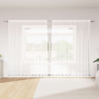 Vorhänge mit Vorhängen Weiß 300 x 220 cm Polyester