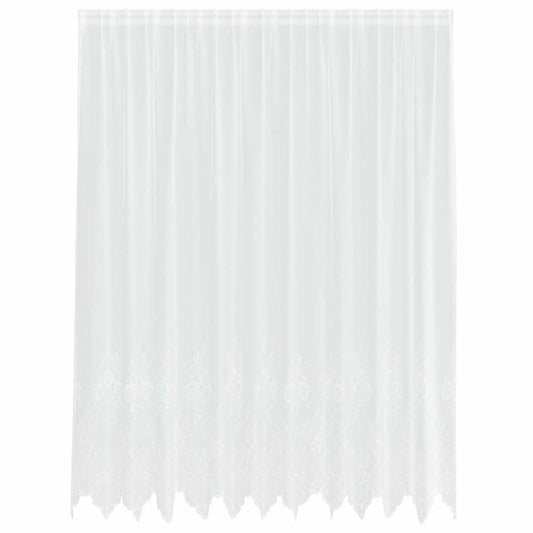 Spitzenvorhang mit Vorhängen Weiß 300 x 245 cm Polyester