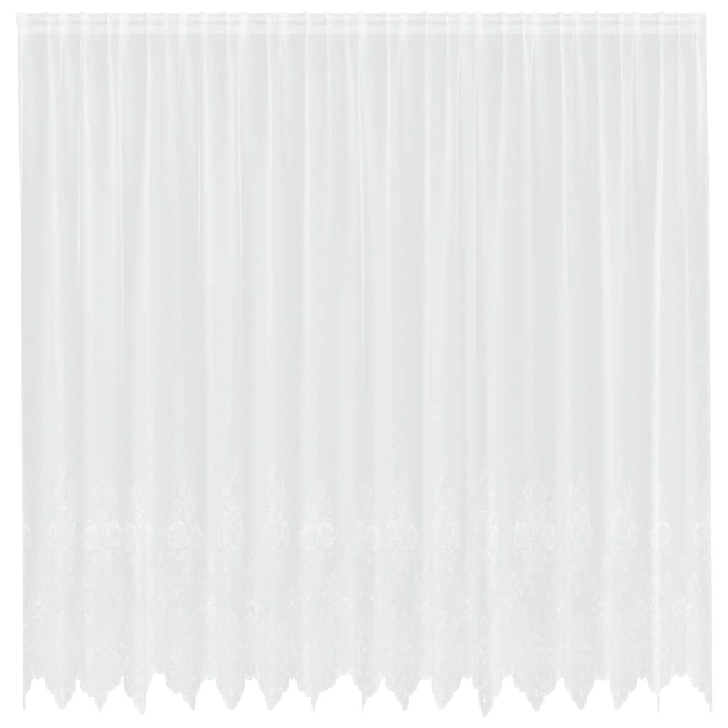 Vorhänge mit Vorhängen Floral Weiß 400 x 200 cm Polyester
