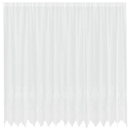 Vorhänge mit Vorhängen Floral Weiß 400 x 200 cm Polyester