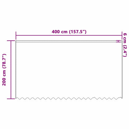 Vorhänge mit Vorhängen Floral Weiß 400 x 200 cm Polyester