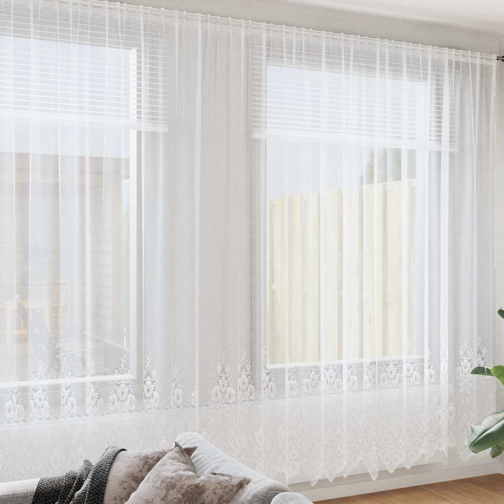 Vorhänge mit Vorhängen Weiß 400 x 280 cm Polyester