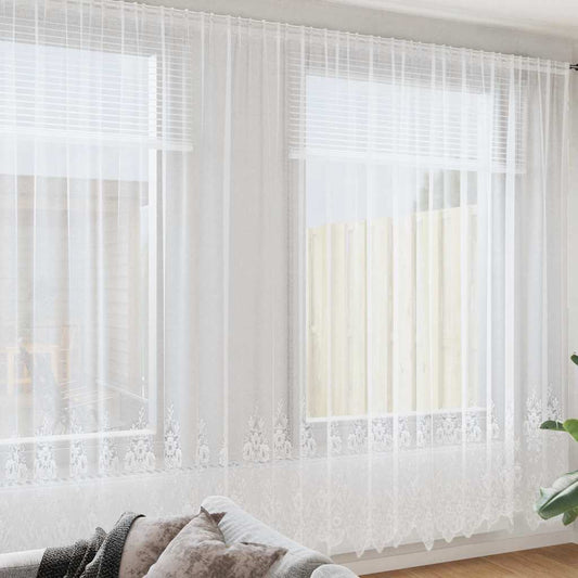 Vorhänge mit Vorhängen Weiß 400 x 280 cm Polyester