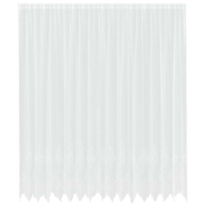 Spitzenvorhang mit Vorhängen Weiß 400 x 300 cm Polyester