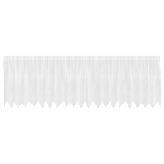 Spitzenvorhang mit Vorhängen Weiß 500 x 120 cm Polyester