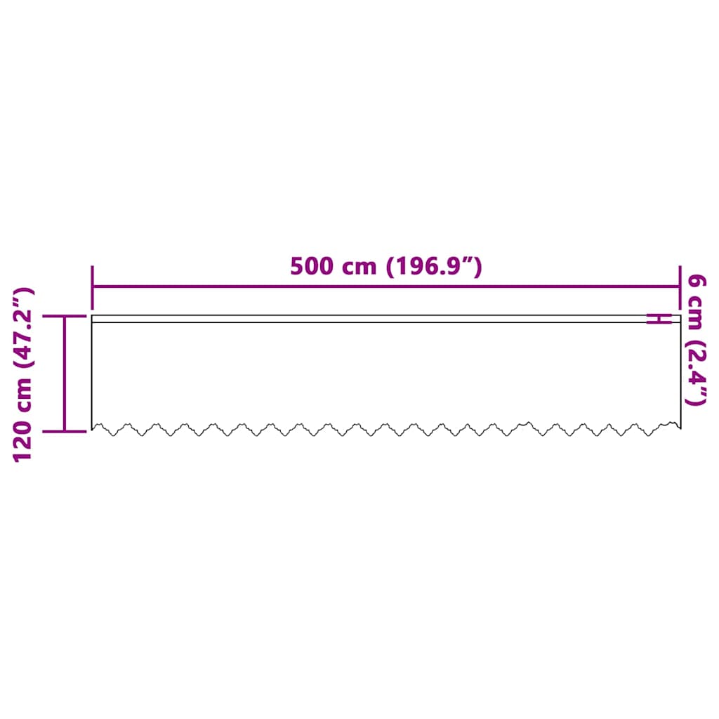 Spitzenvorhang mit Vorhängen Weiß 500 x 120 cm Polyester