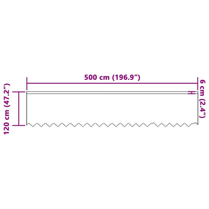 Spitzenvorhang mit Vorhängen Weiß 500 x 120 cm Polyester