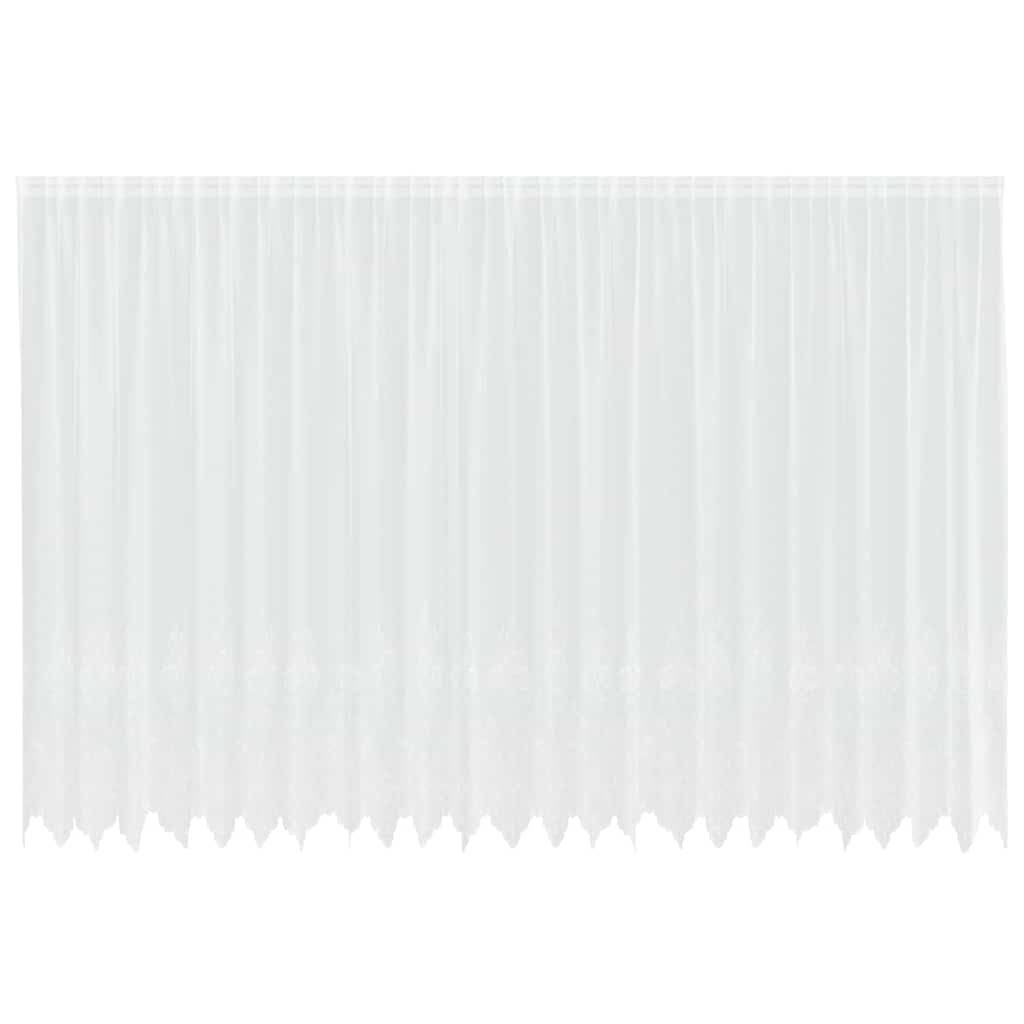 Vorhänge mit Vorhängen Floral Weiß 600 x 240 cm Polyester