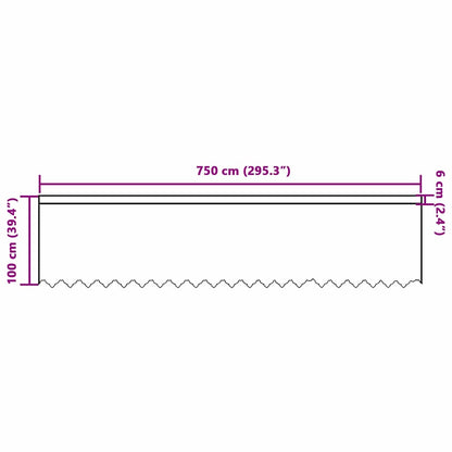 Spitzenvorhang mit Vorhängen Weiß 750 x 100 cm Polyester