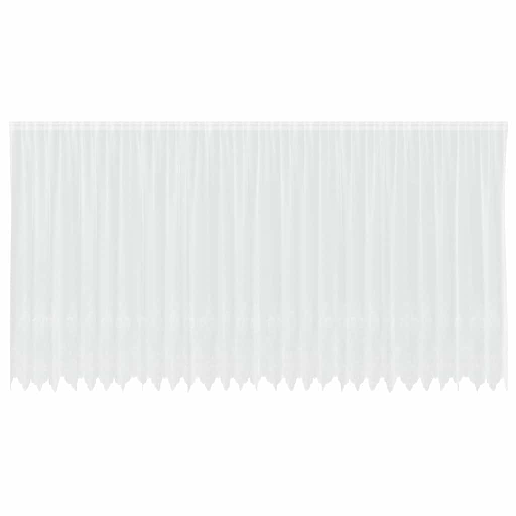 Spitzenvorhang mit Vorhängen Weiß 750 x 240 cm Polyester