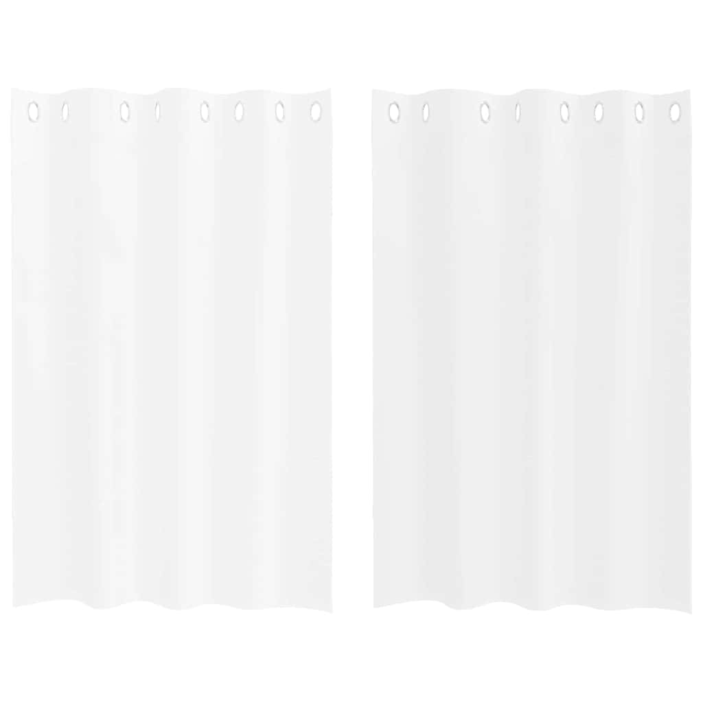 Vorhänge mit Vorhängen 2 pcs Weiß Polyester