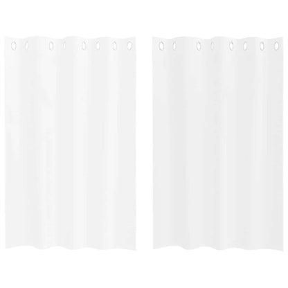Vorhänge mit Vorhängen 2 pcs Weiß Polyester