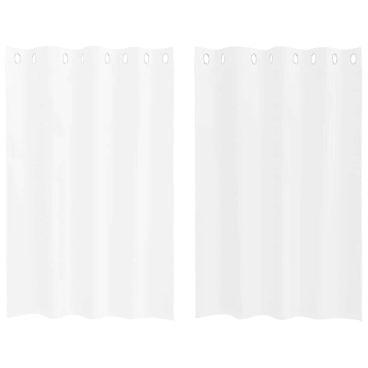 Vorhänge mit Vorhängen 2 pcs Weiß Polyester