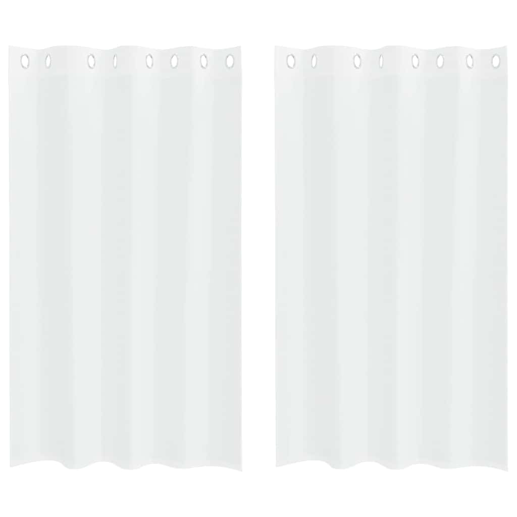 Vorhänge mit Vorhängen 2 pcs Weiß Polyester