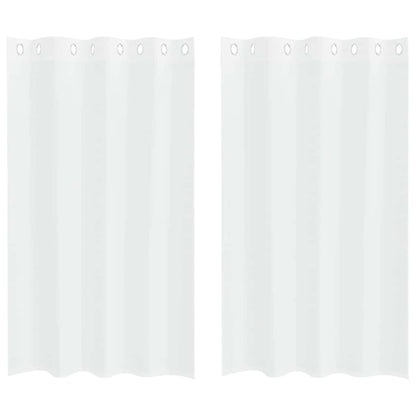 Vorhänge mit Vorhängen 2 pcs Weiß Polyester