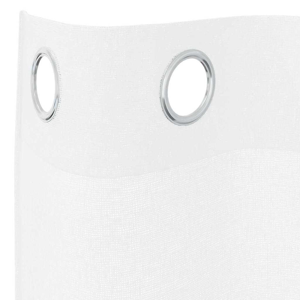 Vorhänge mit Vorhängen 2 pcs Weiß Polyester