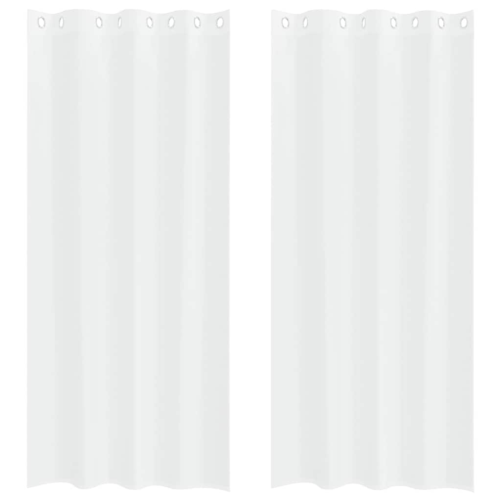 Vorhänge mit Vorhängen 2 pcs Weiß Polyester
