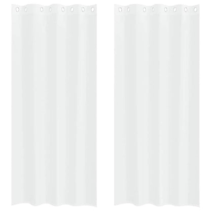 Vorhänge mit Vorhängen 2 pcs Weiß Polyester