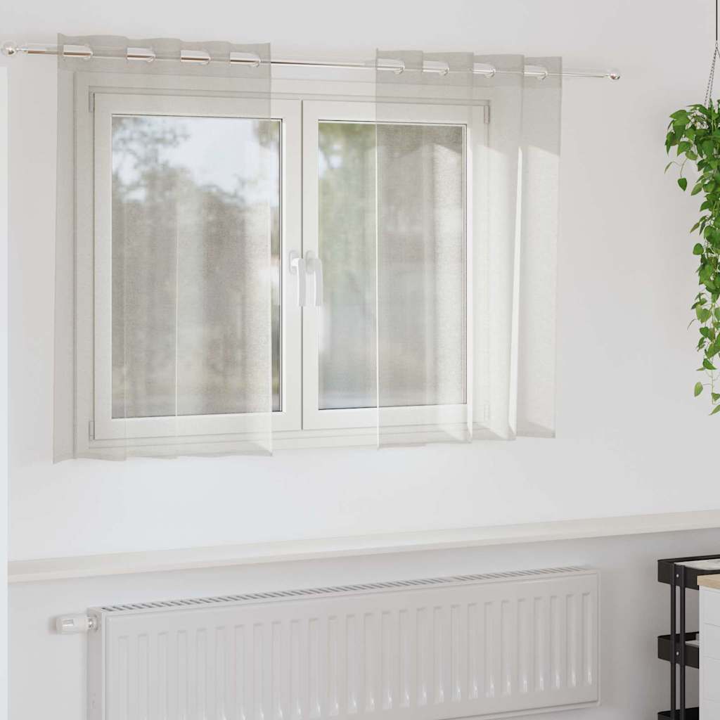 Vorhänge mit Vorhängen 2 pcs Creme 140x140cm Polyester