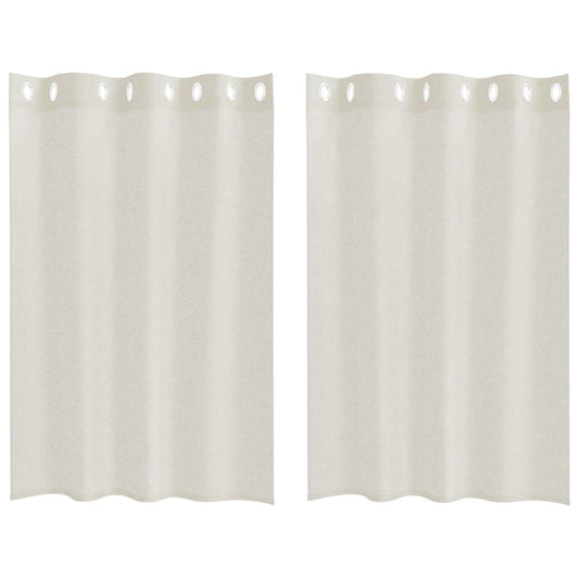 Vorhänge mit Vorhängen 2 pcs Creme Polyester