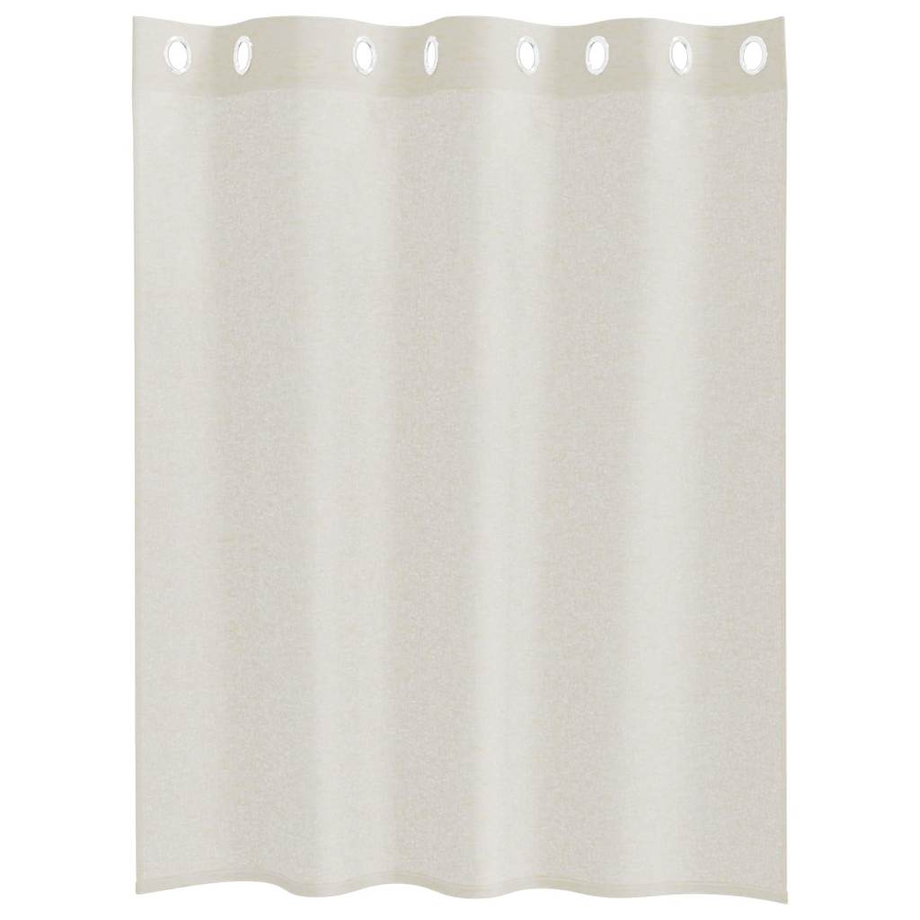 Vorhänge mit Vorhängen 2 pcs Creme Polyester