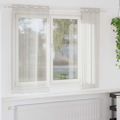 Vorhänge mit Vorhängen 2 pcs Creme Polyester